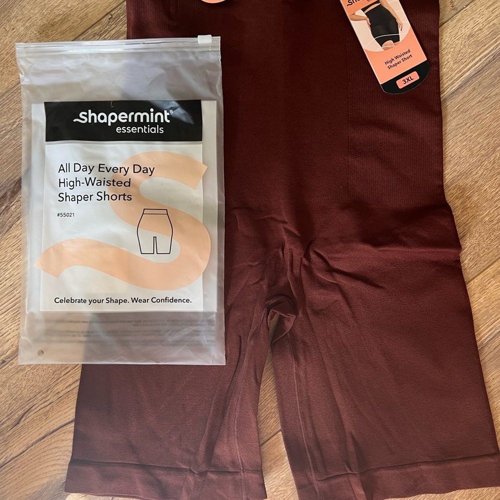 (3XL) BROWN Shapermint High Waist Shaper Shorts